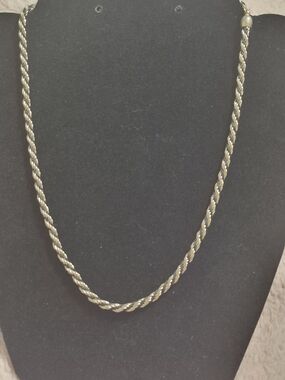 Gold Toned Black Rope Chain Necklace Unique Layering Neck